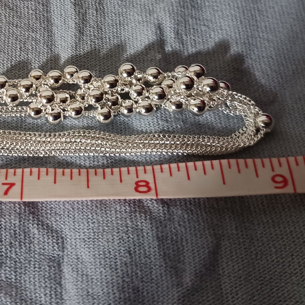 Silver Bead Ball Grapes Fashion Necklace NWOT - Picture 11 of 12